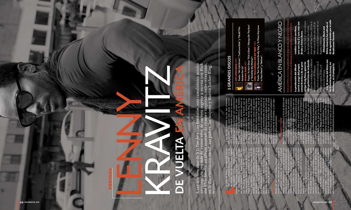 Lenny Kravitz, Semanario Pulso Kapital