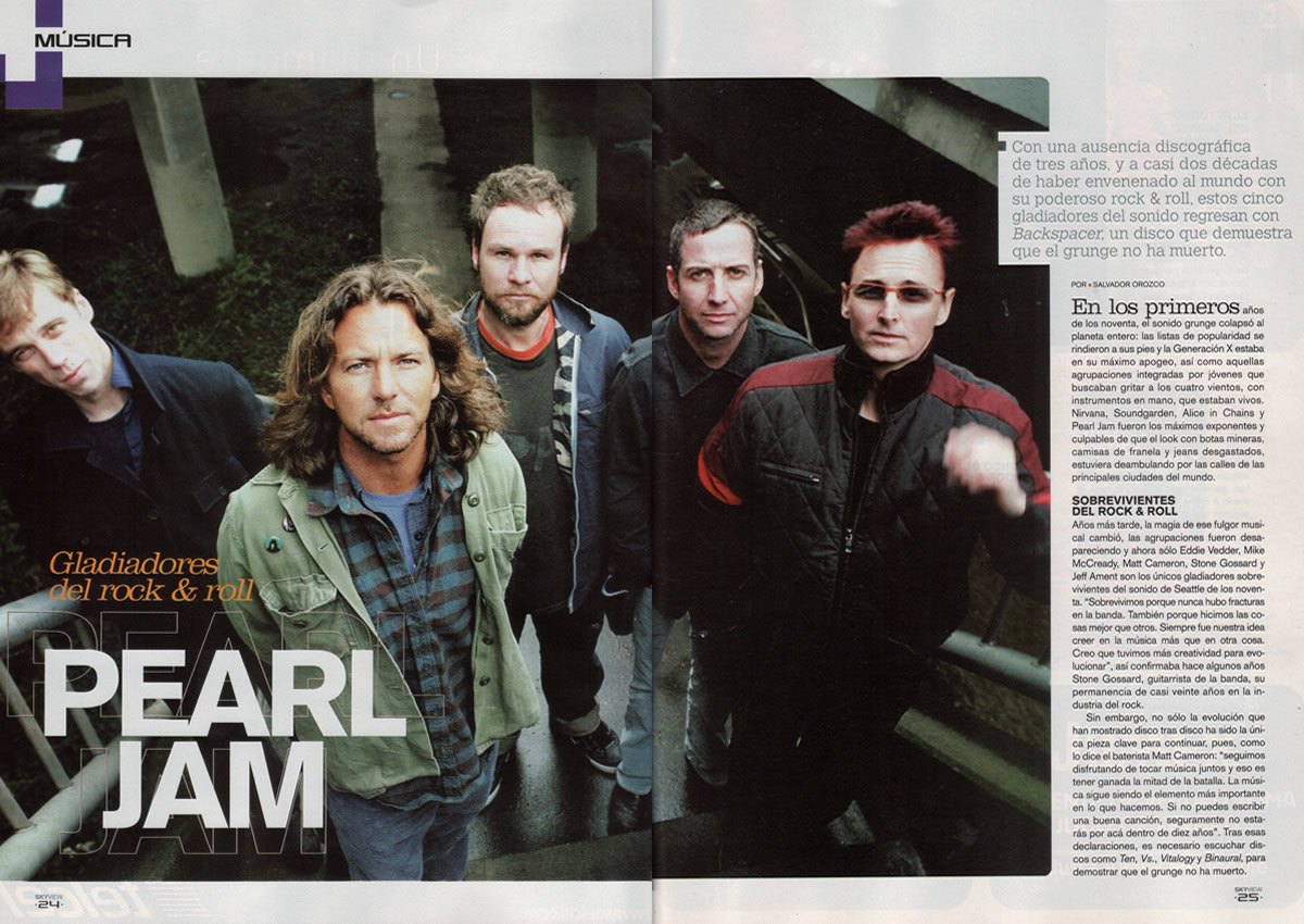 Pearl Jam, Revista SkyView